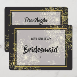Convite Ouro Rosa Bridesmaid