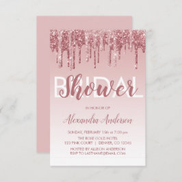 Convite Ouro Rosa | Chá de panela brilhante rosa