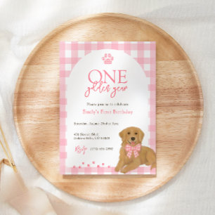 Convite Ouro rosa - Um Ouro de aniversário