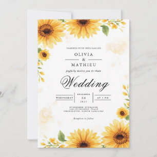 Convite Ouro Sunburst Arch Floral Casamento