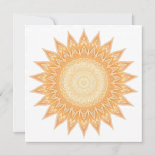 Convite "Ouro Sunflower Mandala - Luz Dentro De Você"