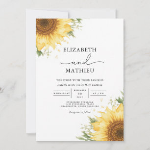 Convite Ouro Sunshine Bloom Arch Casamento