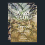 Convite Ouro Tropical Ananás Doce Doce 16<br><div class="desc">Personalizar para qualquer evento.</div>