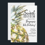 Convite  Ouro Tropical Pineapple Sweet 16 Beach Party<br><div class="desc">Personalizar para qualquer evento.</div>