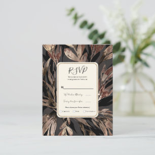 Convite Ousado floral botânico chic casamento RSVP