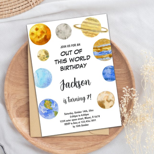 Convite Out of this world birthday Invitations (Out of this world birthday Invitations)