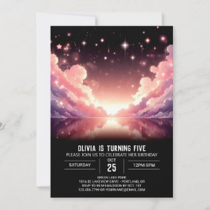 Convite Outerspace Little Celestial Digital Birthday