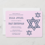 Convite OUTLINE LETTERS STAR OF DAVID Custom BAR Mitzvah<br><div class="desc">Perfect card to announce a bar or bat mitzvah! Hand made art for you with star of david on the front and back side! FULLY CUSTOMIZABLE! Click on “Personalize” above to edit the text. Click "edit using design tool" to adjust the fonts, colors and placements and to delete the back...</div>