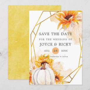 Convite Outono Abóbora Salve A Data Casamento
