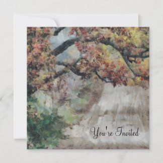 Convite Outono bonito na estrada secundária de Michigan