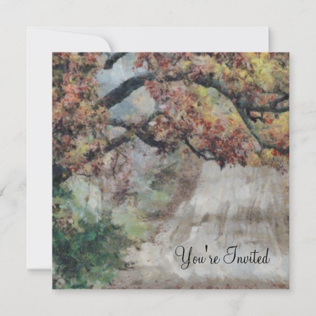 Convite Outono bonito na estrada secundária de Michigan (Frente)