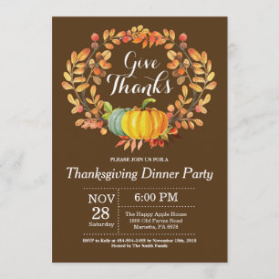 Convite Outono Brown da queda do partido de comensal da