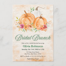 Outono Brunch Nupcial de Abóbora Chá de Noiva