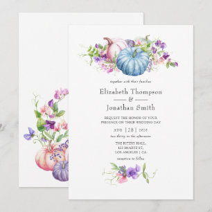 Convite Outono - Casamento Floral