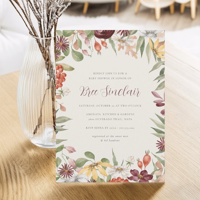 Convite Outono Chá de fraldas de outono (Criador carregado)