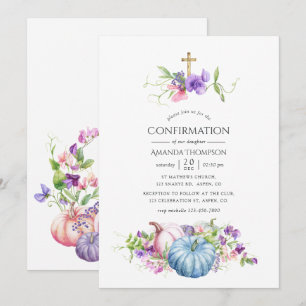 Convite Outono - Confirmação Floral