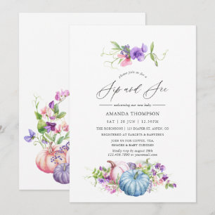 Convite Outono - Floral Sip e See