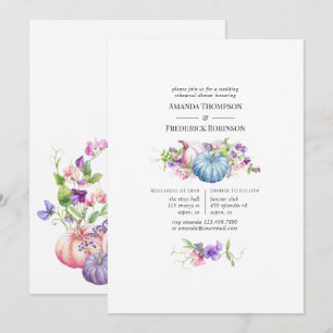 Convite Outono - Jantar de Ensaios de Casamento Floral