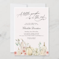 Outono Pequeno Pumpkin Blush Chá de fraldas Rosa
