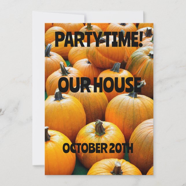 CONVITE OUTUMN HARVEST HALLOWEEN PUMPKIN (Frente)