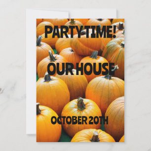 CONVITE OUTUMN HARVEST HALLOWEEN PUMPKIN