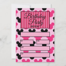 Ouvidos rosa e pretos do mouse