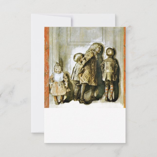 Convite Ouvindo na véspera do Natal da porta (Frente)