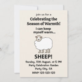 Convite Ovelhas Posso Manter-Me Aquecido Ovinos