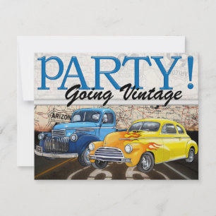 Convite Over Hill - Carros vintage - SRF