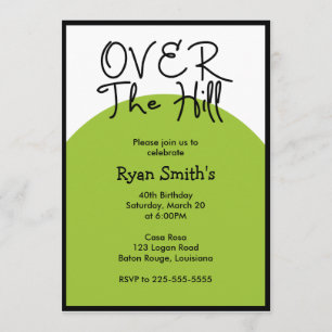 Convite Over the Hill Birthday (Melhor Prêmio de Hoje)