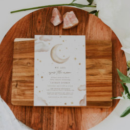 Convite Over the Moon Baby Shower Invitation