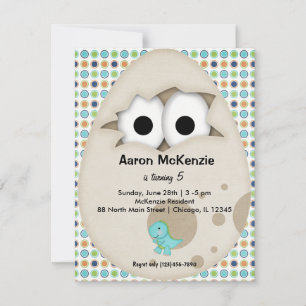 Convite Ovo de Dinossauro