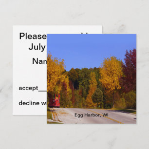 Convite Ovo Harbor, WI Fall Season com carro de carro