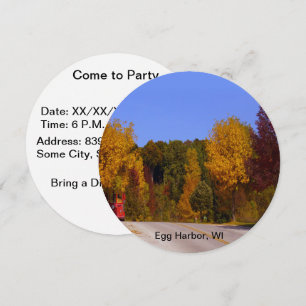 Convite Ovo Harbor, WI Fall Season com carro de carro