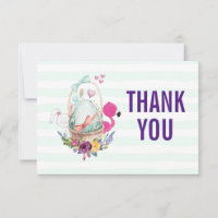 Ovo numa cesta com Flamingo e Bunny Obrigado