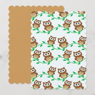 Convite Owl Bird Guest Party Personaliza Destino