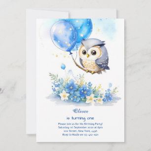 Convite Owl Birthday