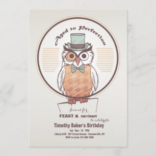 Convite Owl Gentleman