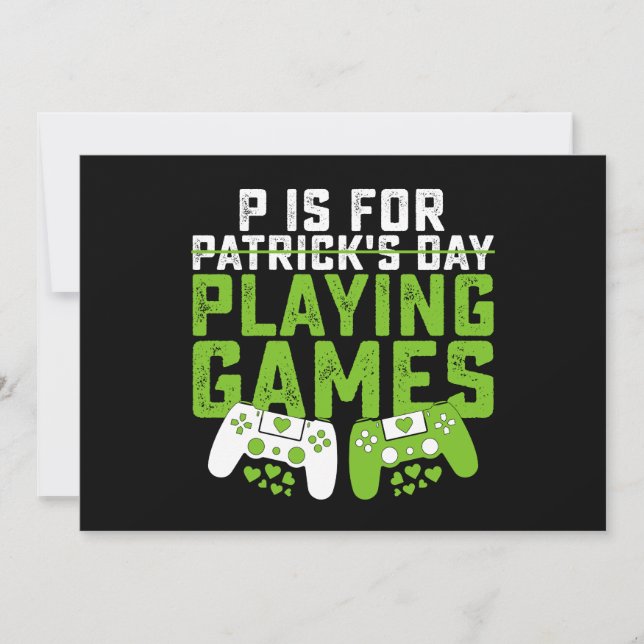 Convite P é para jogar jogos jogadores jogando Rua de jogo (Frente)