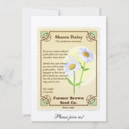 Convite Pacote da semente da margarida de Shasta