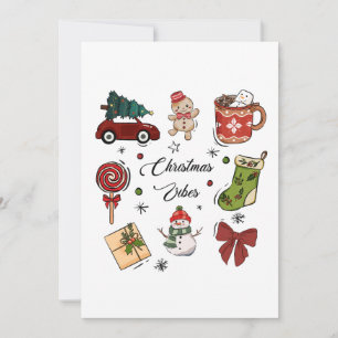 Convite Pacote de Adesivos de Natal Vibrações de Natal