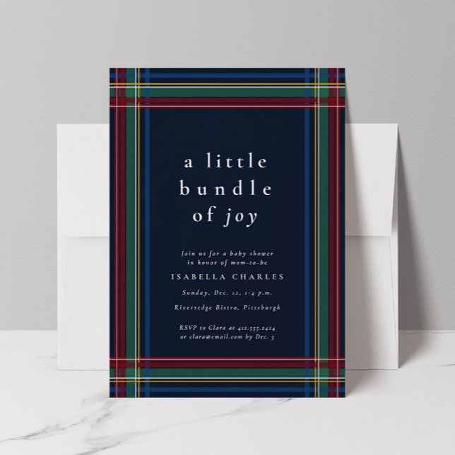 Convite Pacote de alegria clássico chá de fraldas de Natal (Criador carregado)