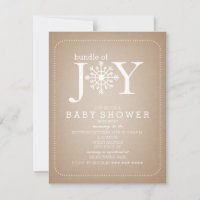 Pacote De Joy Snowflake Chá de fraldas - Cartolina