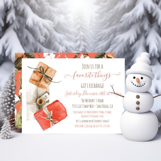 Convite Pacotes de papel castanho para troca de presentes  (Criador carregado)