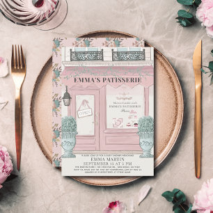 Convite Padaria francesa Patisserie Paris Chá de fraldas 