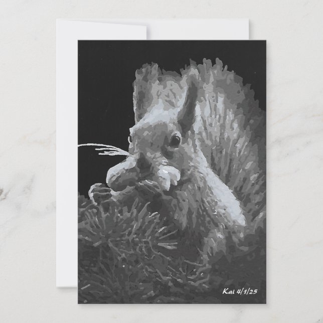 Convite Paddy Cake, Esquilo (Frente)