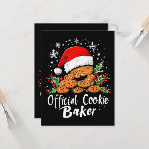Convite Padeiro Oficial de Biscoitos Natal Divertido