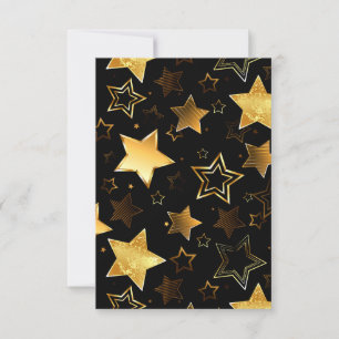 Convite Padrão contínuo com Estrelas Douradas