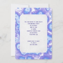 Convite Padrão de abstrato púrpura e azul