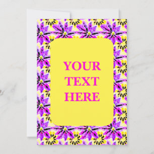 Convite Padrão de Aquarela de Boho Floral Artístico